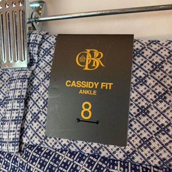 Outback Red Blue Mod Print Cassidy Fit Ankle Pants Size 8 New - Picture 9 of 10